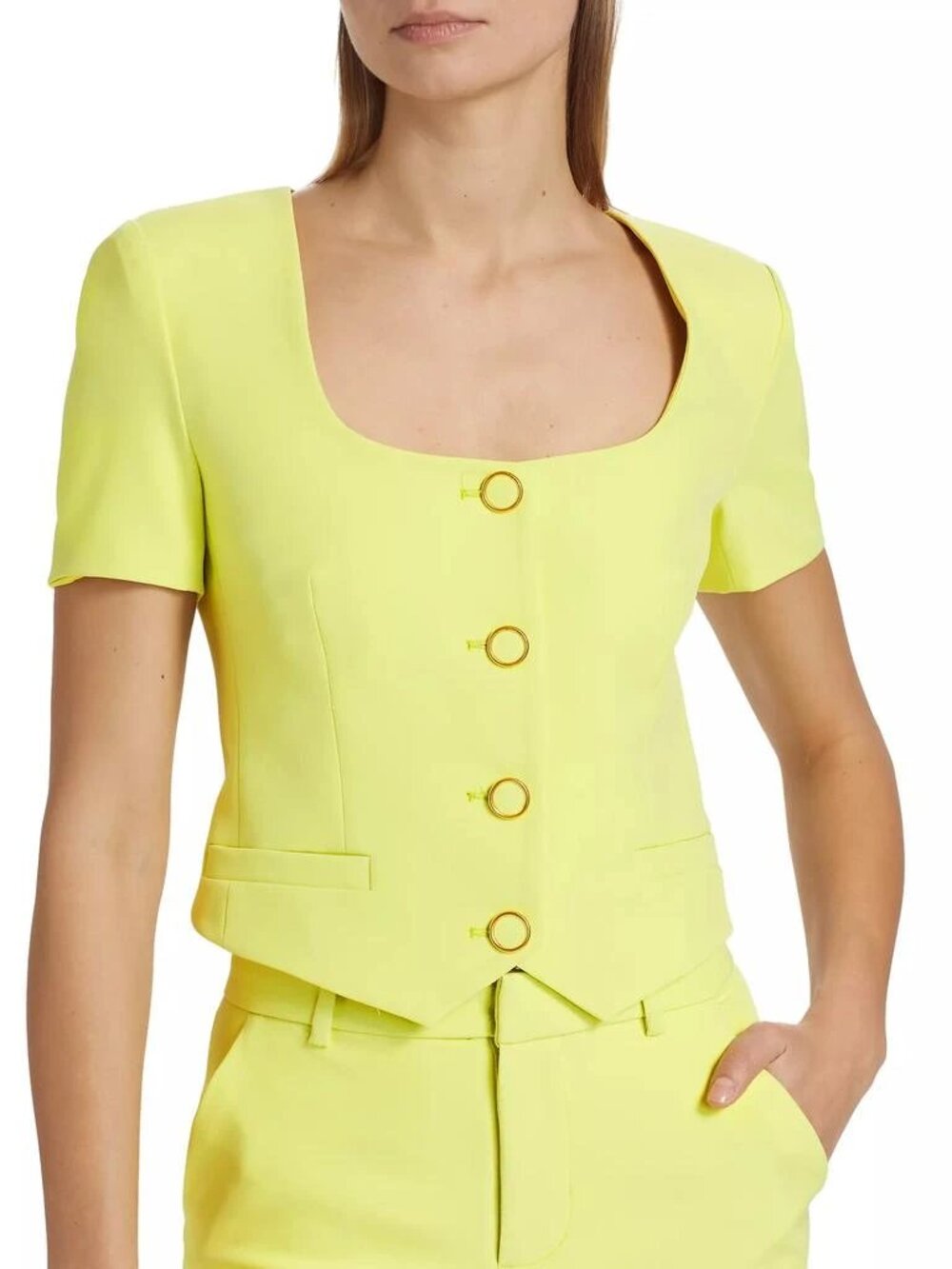 Generation Love - Regine stretch crepe blazer - Limoncello - Sz M